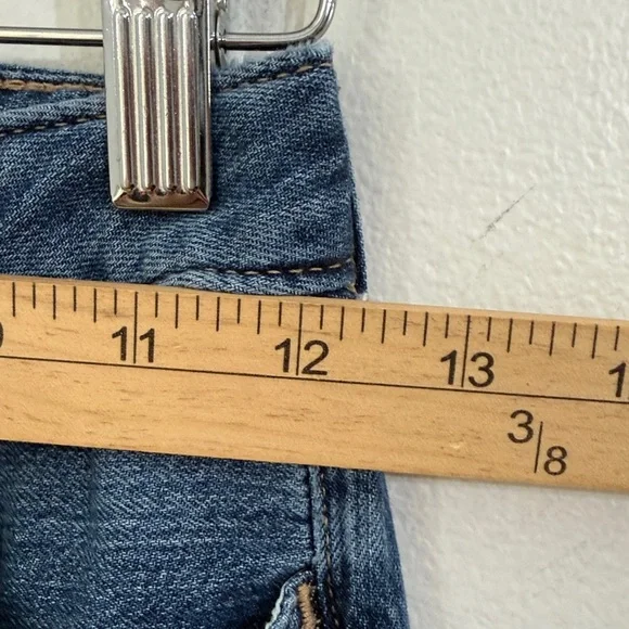 ABERCROMBIE & FITCH Low Rise Baggy Wide Leg Jeans Girls Size 9/10 Short Bear Kid - Picture 7 of 9